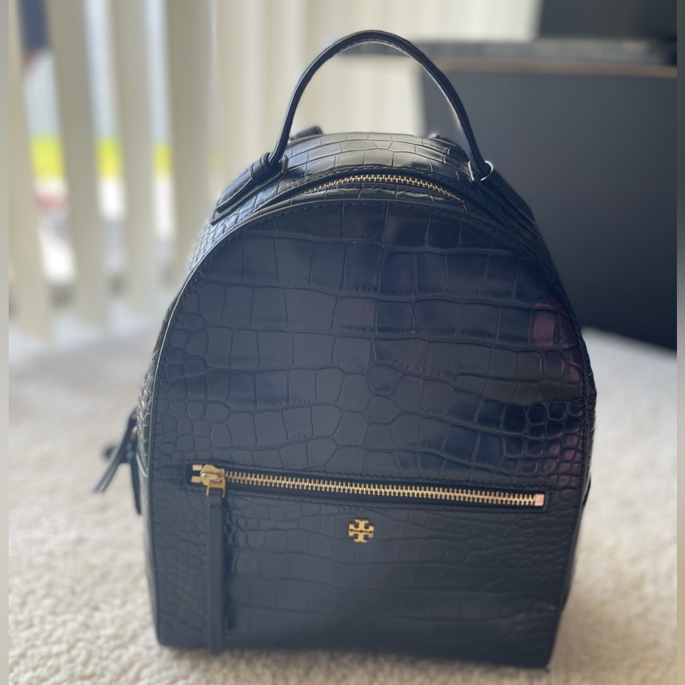 Tory Burch leather embossed backpack